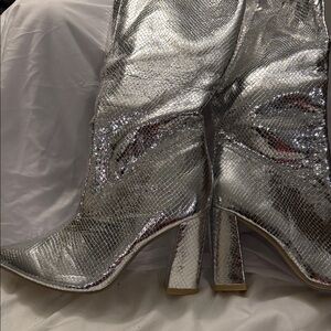 Silver Women's Boots